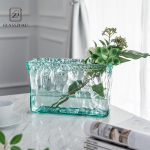 Glassware Breakage-proof hand-blown clearglass transparent flower and filler vase for home and wedding