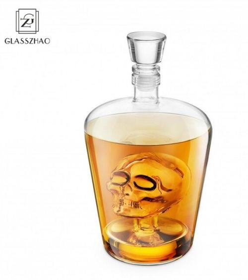 Custom Creativity luminous Halloween Whiskey Glass Cup Crystal Borosilicate Whisky Glass Cup