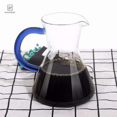Glassware Tartisan-crafted hicken glass Durable wave texture glass coffee Pot