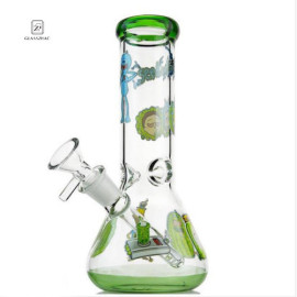 Rick and Morty Glass Bong Collectible Tobacco Water Pipe Vase Bubbler Hookah