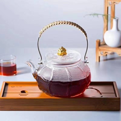 Hot selling Glass tea pot Glass tea set Borosilicate glass tea set Handmade glass tea set