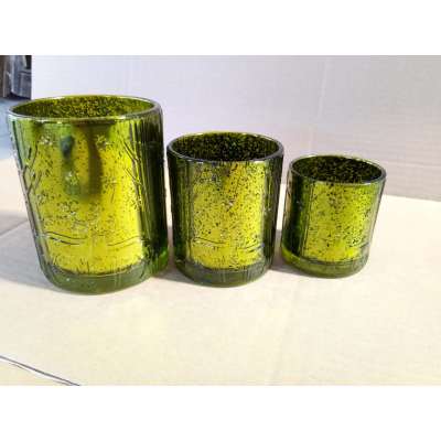 Electroplating Glass Candle Holder