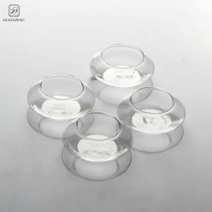 Clear Glass Floating Bowl Tealight Candle Holders