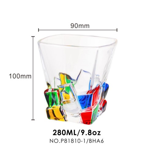 Clear glass cups with rainbow new style 310ml ice cup coffee cup tea cup Rainbow glass  cup