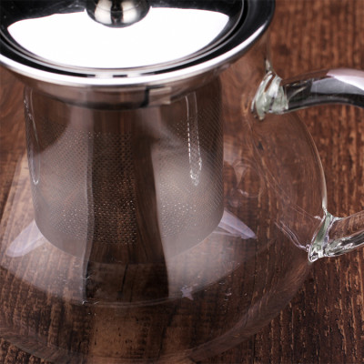 High Borosilicate Heat Resistant Classical Glass Transparent Coffee Tea Pot With Handle