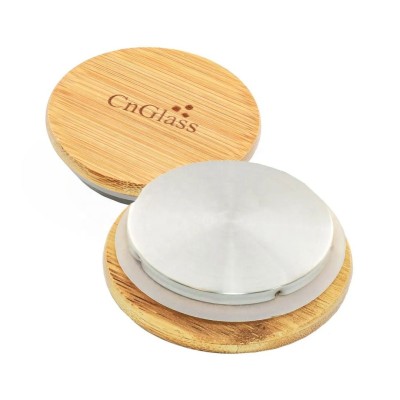 CnGlass Glass Tea Pot Tea Maker Heat Resistant  Borosilicate Teapot With Candle Heating And Bamboo Lid For Loose Leaf Tea