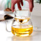 Heat Resistant 350ml Transparent Borosilicate Glass Milk Mug Tea Cup Flower Tea Pot Infuser Teapot With Strainer Lid And Handle