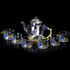 clear heat resistant  flower glass chinese tea cup sets european tea pot set coffee & tea sets