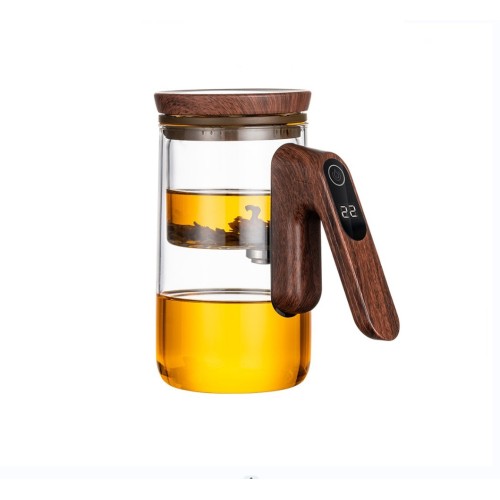 2023 New Magnetic intelligent timing teapot full glass inner tank automatic filter tea infuser