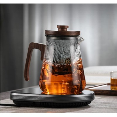 2023 Glass mountain view Household glass teapot thickened high temperature tea water separation brewing tea
