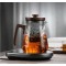 2023 Glass mountain view Household glass teapot thickened high temperature tea water separation brewing tea