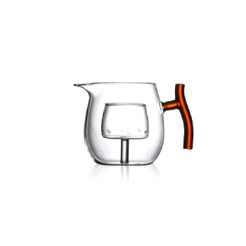 green tangerine cooking teapot household high borosilicon Glass material High borosilicate glass