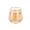 Hot Sale glass tea cup Tumbler With Golden Rim Customized Color Box 380ml Decorative Glass Tea