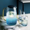Glass Pitcher with BPA Free Silicone Lid Iced Tea Pitcher Water Jug For Hot Cold Water Ice Tea Wine Coffee Milk and Juice Use