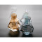Diamond Crystal Glass Carafe Water Kettle Jug with Wood Ball Lid and Cups
