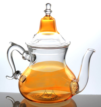 Handmade glass moroccan teapot glass teaware with customized logo and package