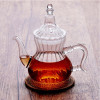 400ml Heat Resistant Borosilicate Glass Moroccan Teapot  Glass Steam Tea Pot Set with  Moroccan Tea Glasses