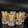 High Quality 130ml Espresso New Decal Glass Teacup Coffee Mugs