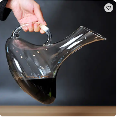 Hand Made 1750ml U Shape Clear Glass Decanter For Red Wine Stock Clear Decanters Decanter Wine
