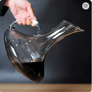 Wholesale Oblique Mouth Slanted Top Wine Decanter With Handle Red Decanter Wine Glass Carafe Wine
