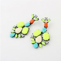 Vintage Style Fluorescent color Resin Stud Earrings