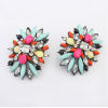 Trendy Women Charms Stud Earrings Crystal Rhinestone Flower Jewelry