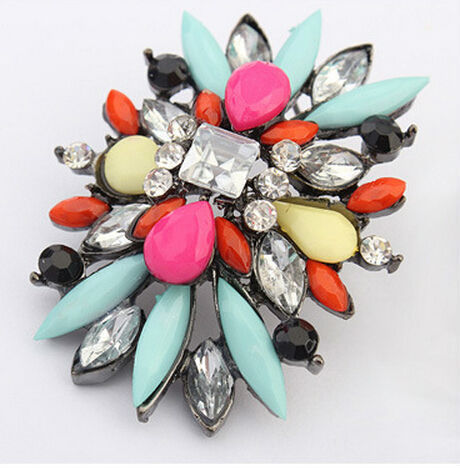 Trendy Women Charms Stud Earrings Crystal Rhinestone Flower Jewelry