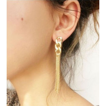 women popular celebrity chain tassel earrings