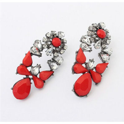 Personality Ear Piercing Rhinestone Studs earings Jewelry For Women