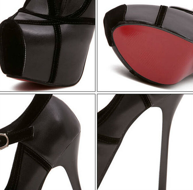 platform pumps Fashion sexy high-heeled shoes thin heels round toe platform shoes