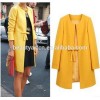 Women Faux Cashmere Coat Outerwear For lady slim trench coat