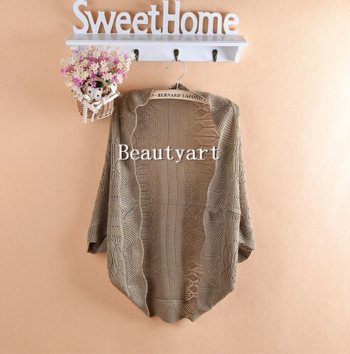 Fall Women Lady Puff Sleeve Cardigan Knitted Tops Sweater Outwear Smock Coat Jackets