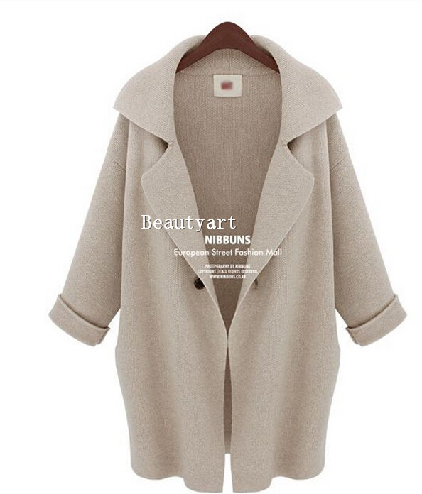 Casacos Femininos Time-limited Rushed Long Knitted Coat Women Fashion Trench Jacket