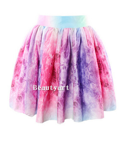 2014 Fashion Irregular galaxy sexy skirt wishful thinking skirt