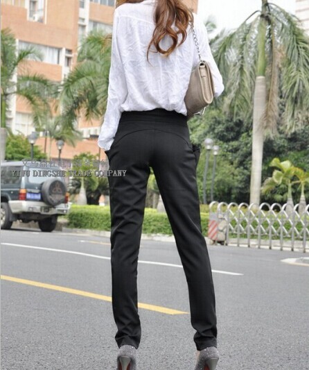 2014 high waist women's Skinny Long Trousers OL casual Bow harem pants