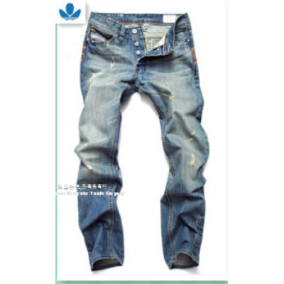 High-grade original single famous brand men's jeans Straight Retro hole cotton New Style