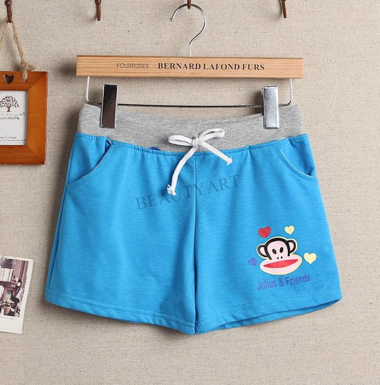 2014 Korean shorts female candy color Elastic Waist Shorts leisure Home Furnishing pants beach pants
