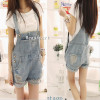 Women Girl Washed Jeans Denim Casual Hole Jumpsuit Romper Overall pants