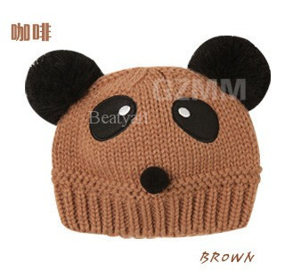 lovely animal panda baby hats and caps kids boy girl crochet beanie hats winter cap for children to keep warm JH-HT-008