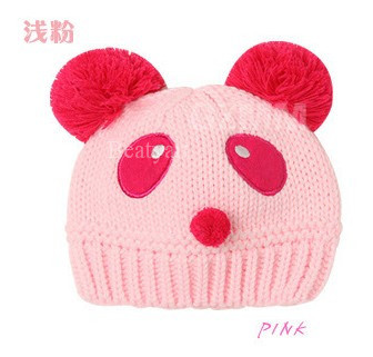 lovely animal panda baby hats and caps kids boy girl crochet beanie hats winter cap for children to keep warm JH-HT-008
