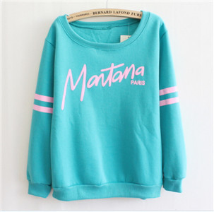 new Korean character letter hoody women's sweater thick section fleece sweater wholesale