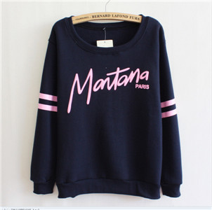 new Korean character letter hoody women's sweater thick section fleece sweater wholesale