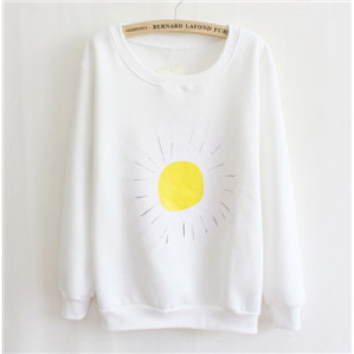 printing T-shirt fleece hoody women sweater The new Korean