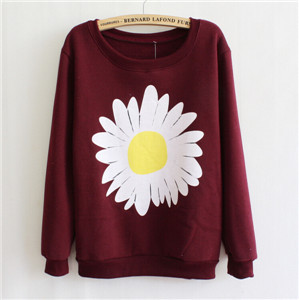 printing T-shirt fleece hoody women sweater The new Korean