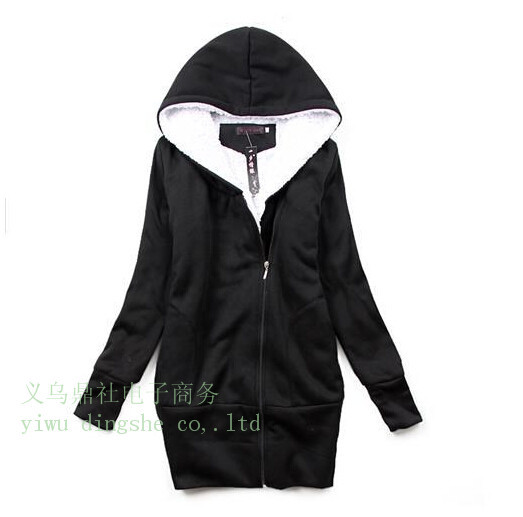 2014 Korean women hoodies coat zip up outwear sweater LM-HD-015