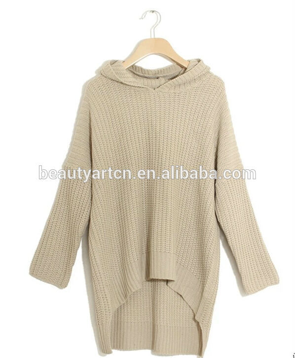 Batwind Sleeve Loose Knit Sweater Hooded Coat Pullover Outerwear JH-SW-012