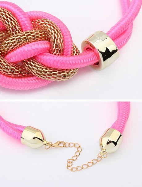 handmade woven choker necklace for women jewerly exaggerated statement necklace