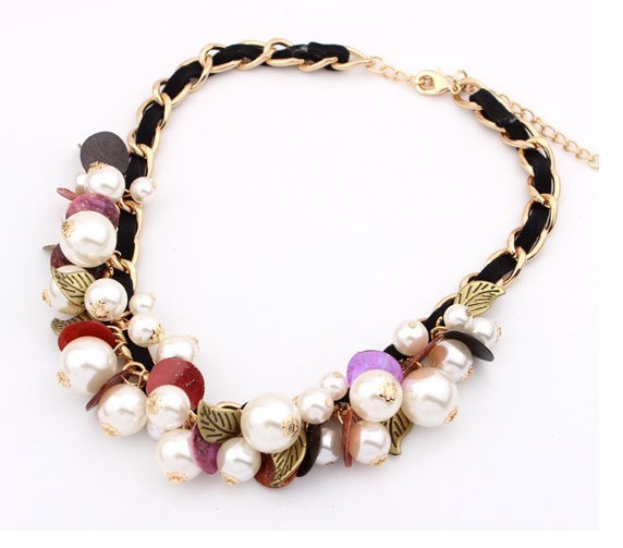flower with pearl shell beach jewelry hawaiian necklaces jewelry