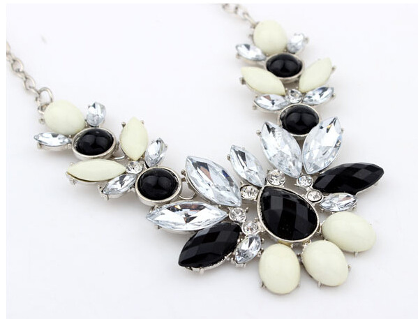 Fashion jewelry luxury gem women's short design necklace
