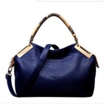 Fashion Women PU Leather Bags Stone Grain Handbags Classic Lady Crocodile Shoulder Bags